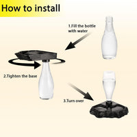 Automatic Reptile Water Dish 13.5Oz Reptile Water Bowl Bearded Dragon - black - image 4