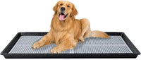 HQ4us Dog Pee Pad Holder Tray with Grate 45”×34”, Large Dog Litter Box Toilet, Puppy Pee Pad Holder, Less Mess, Dog Potty Indoor Outdoor for Balcony