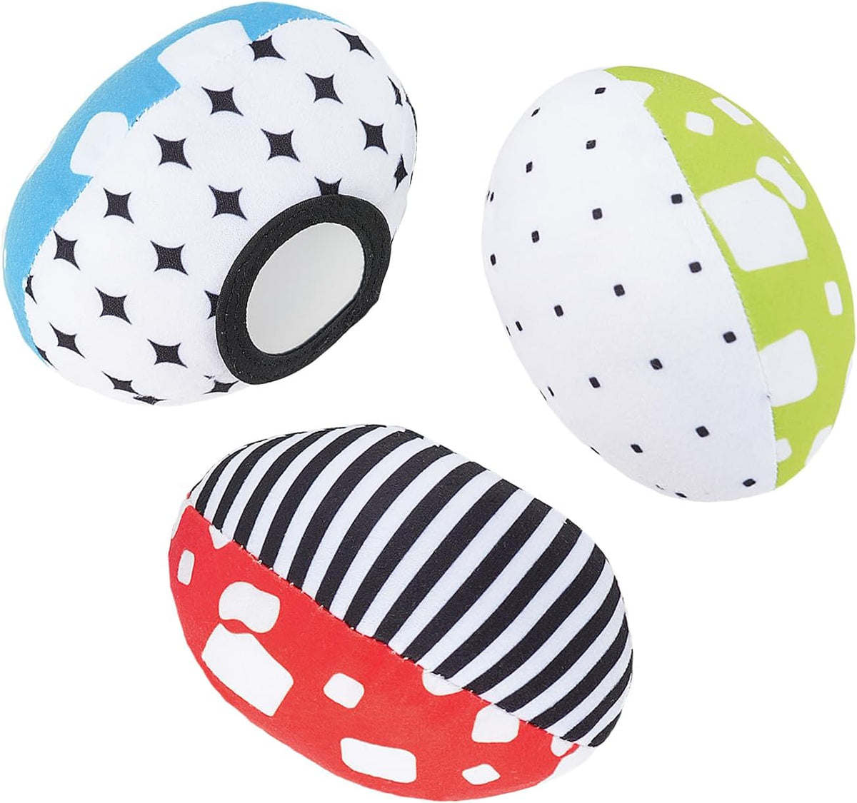 Tayerop set of 3 plush replacement balls for MamaRoo swing with crinkle, rattle and mirror balls - view 5