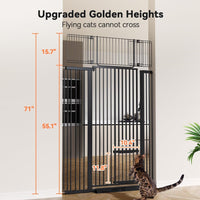 COMOMY 71" Extra Tall Pet Gate - Black / 71" Tall x 43" Wide - image 2