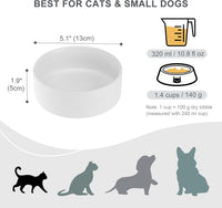 Ceramic Dog Bowl for Food and Water - Small / White - image 2