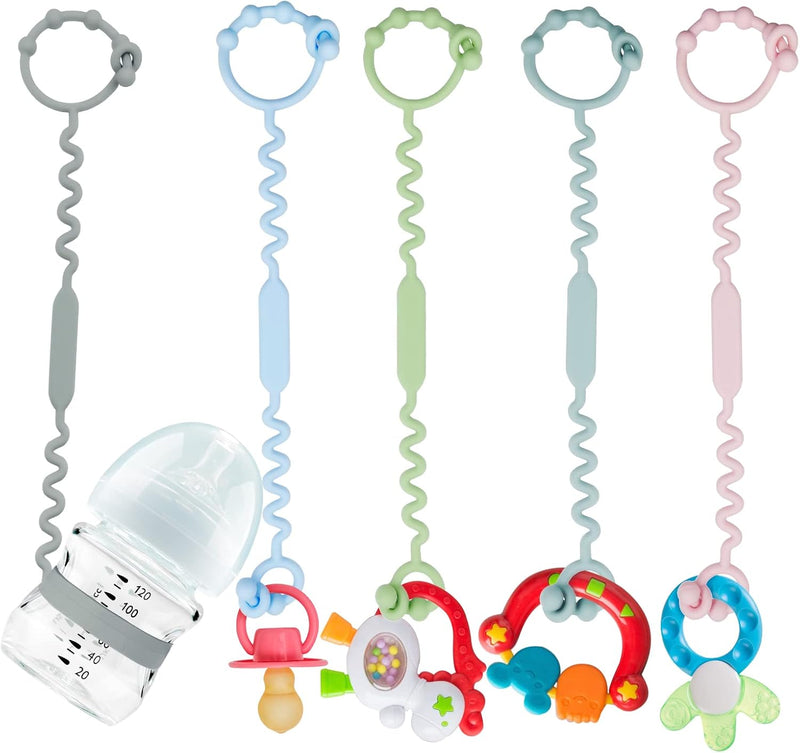 Toy Straps for Baby, Toy Safety Straps for Toy, Sippy Cup Straps - A-multi 5pack