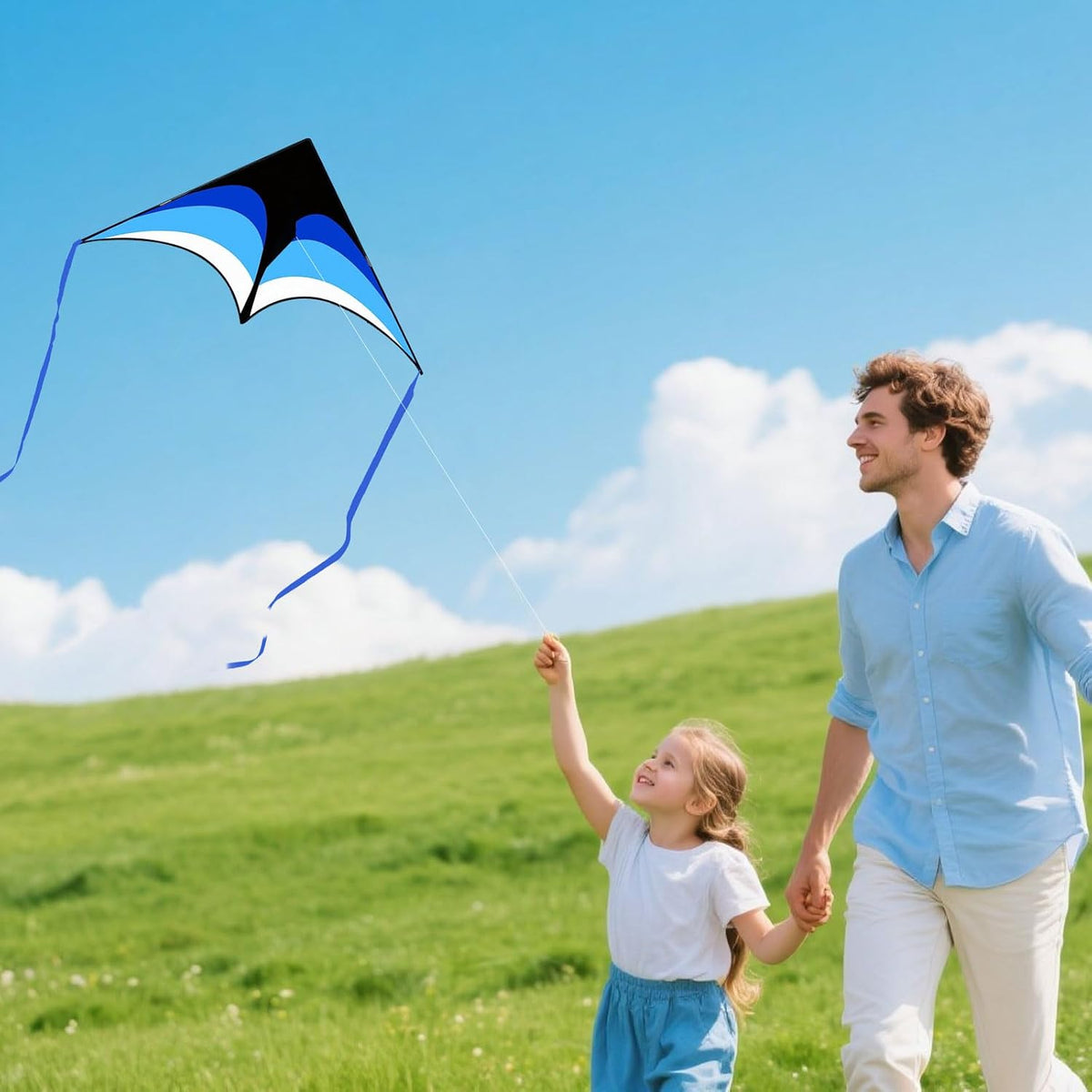 Delta Kite for Kids Ages 4-12 - 1 / Green&Blue&Pink - image 4