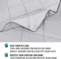 PetAmi Cooling Dog Blanket Lightweight for Small Pet Cat, 24x32 - Light Grey / Small (24x32) - image 3