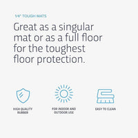 Flooring Inc's 1/4" Thick Tough Rubber Flooring Roll | Flexible Recycled Rubber Floor Mats for Home Gym | Heavy Duty Rubber Mat for Home Gyms, Sheds, Horse Stall Mat or Trailer
