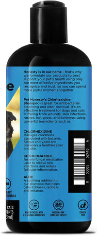 Chlorhexidine Cat & Dog Seasonal Itch Relief Shampoo, for Allergies, Itching, Skin and Coat Supplement, Helps Shedding, Hot Spots, Deodorizing Dog Shampoo & Grooming Supplies,16oz