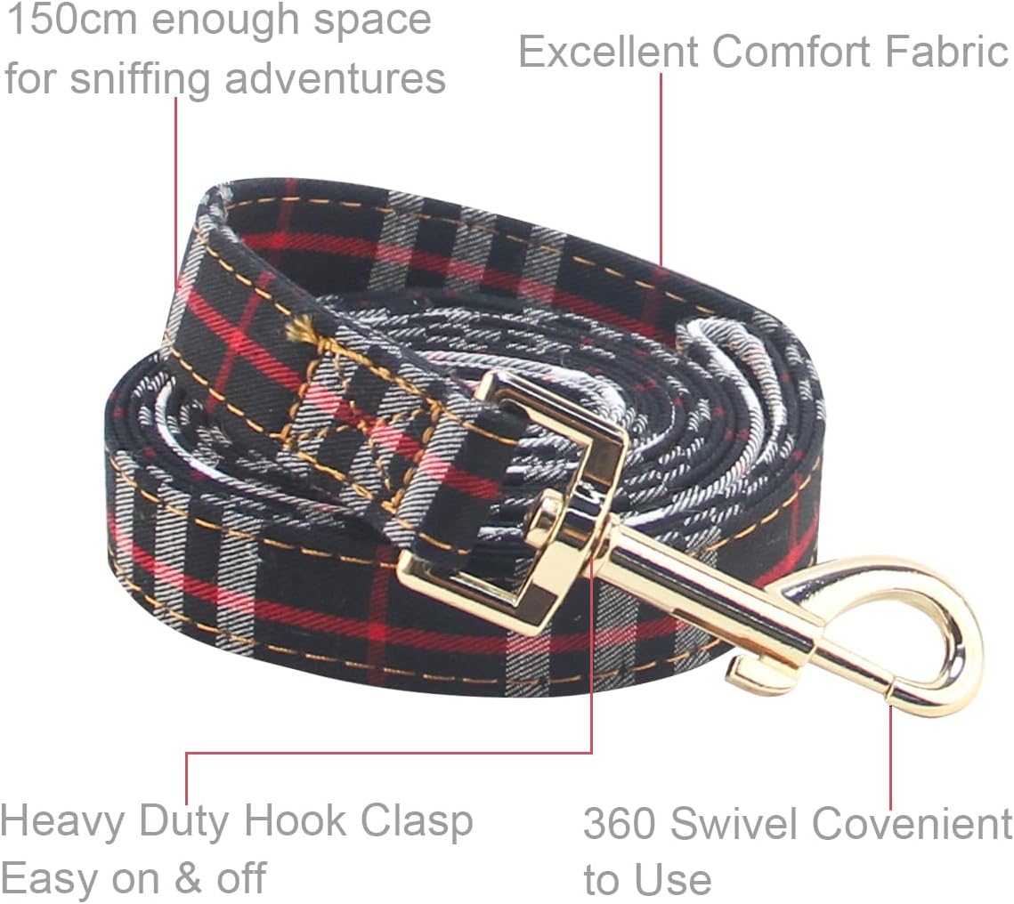 SuperBuddy Dog Collar, Adjustable Dog Collar with Bowtie - Large / black-1 - image 3