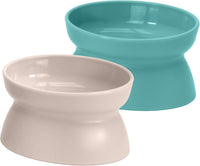 Kitty City Elevated Slow Feeder Cat Bowls - Pastel / Large - Standard