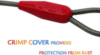 Petest 25ft Tie-Out Cable with Crimp Cover for Super Dogs Up to 250 Pounds