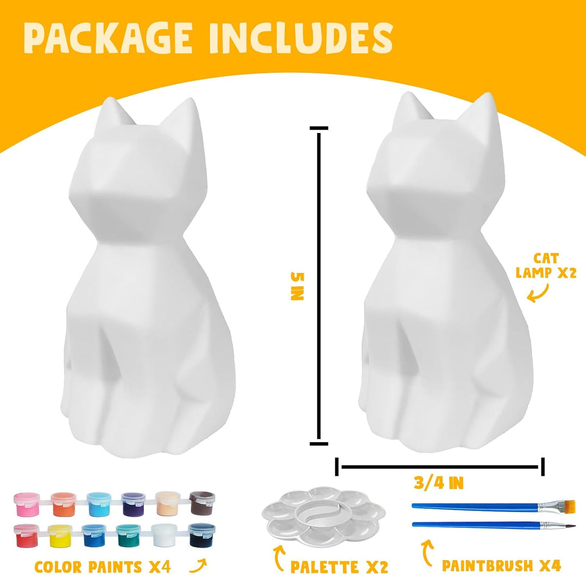 Goodyking Paint Your Own Cat Lamp Kit - Cat 2pcs - image 2