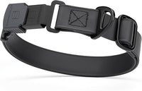 Dogline Biothane Waterproof Dog Collar with Herm Sprenger Stainless Steel Quick Release Buckle – Heavy Duty Tactical Durable Collar for Dogs – Comfortable and Safe Pet Collar, W 3/4" L 12-19", Black