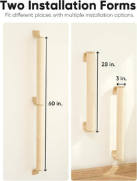 FUKUMARU Cat Wall Scratcher, 60" Tall Kitten Scratching Post – Essentials for Cats - 60 inch - image 4