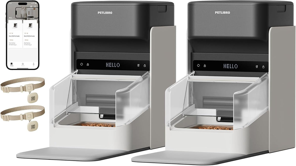 PETLIBRO RFID Automatic Cat Feeder - White / 3L*2 Packs