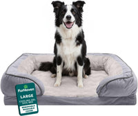 FurHaven Cooling Gel Dog Bed for Large Dogs - Large / Granite Gray
