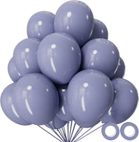 110pcs Black Balloon 12 inch - 12inch(normal) / A06-dusty Blue