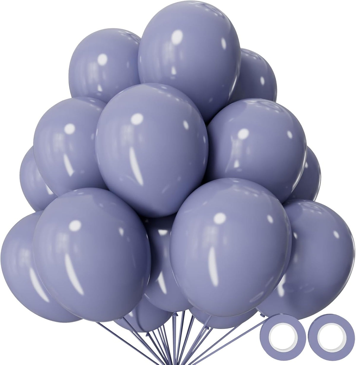 110pcs Black Balloon 12 inch - 12inch(normal) / A06-dusty Blue