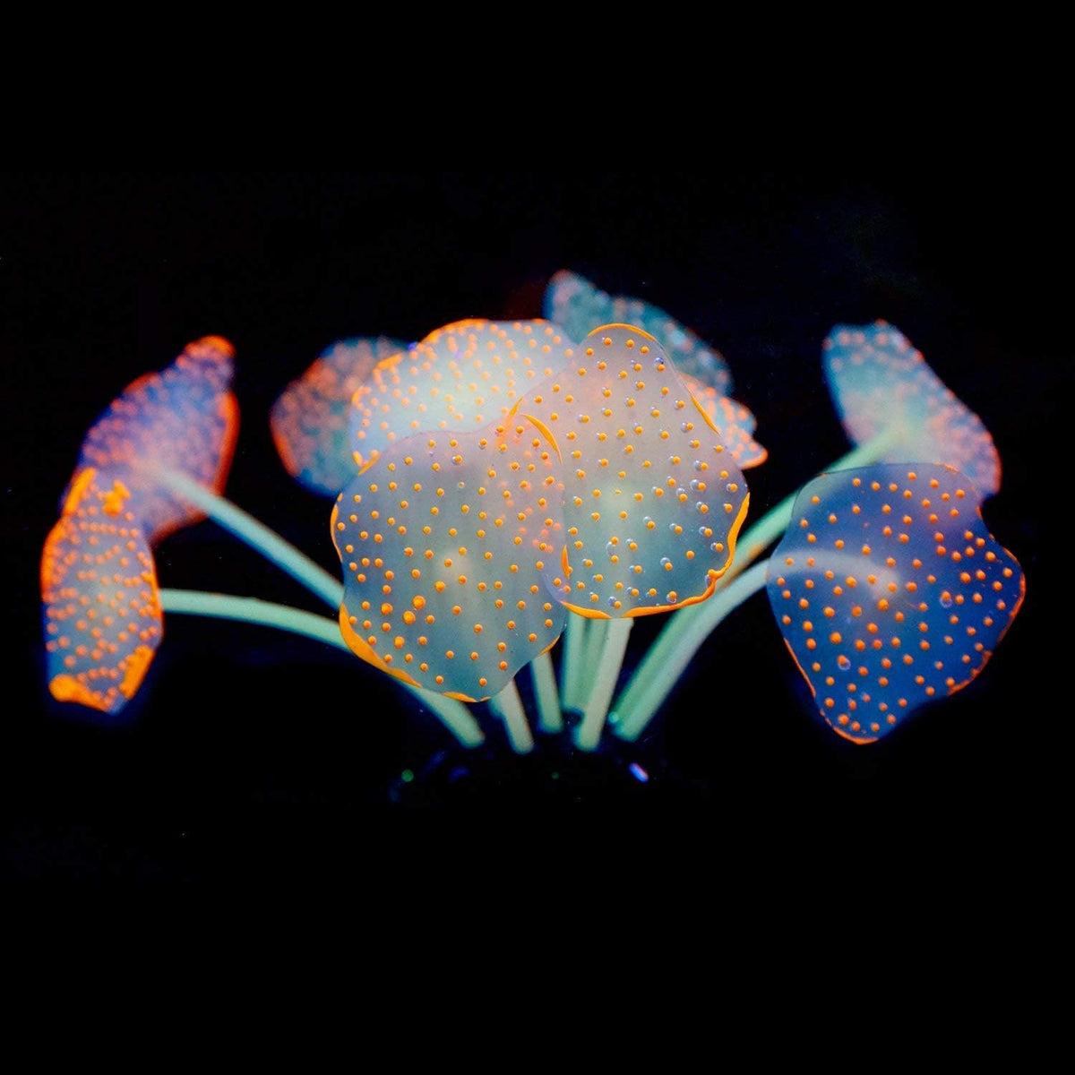 Uniclife Silicone Coral Plant Decorations Glowing Artificial Ornament - Orange / Coral - image 3