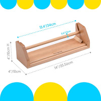 MEEDEN wooden paper roll dispenser and tabletop kids easel with a roll of white drawing paper - view 2