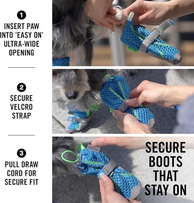 Canada Pooch Dog Boots for Hot Pavement - Dog Boots & Paw Protectors with Anti Slip Rubber | Water Friendly, Breathable Dog Shoes for Hot Days, Great for Dogs Neon Pink - Size 6