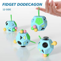 Fidget Dodecagon-12 Sided Fidget Toy Cube for Kids - B3 Blue Sky - image 2