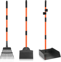 Pooper Scooper, Long Handle Dog Poop Scooper for Medium Small Dogs – Essentials for Dogs - Light Orange / Extra Large