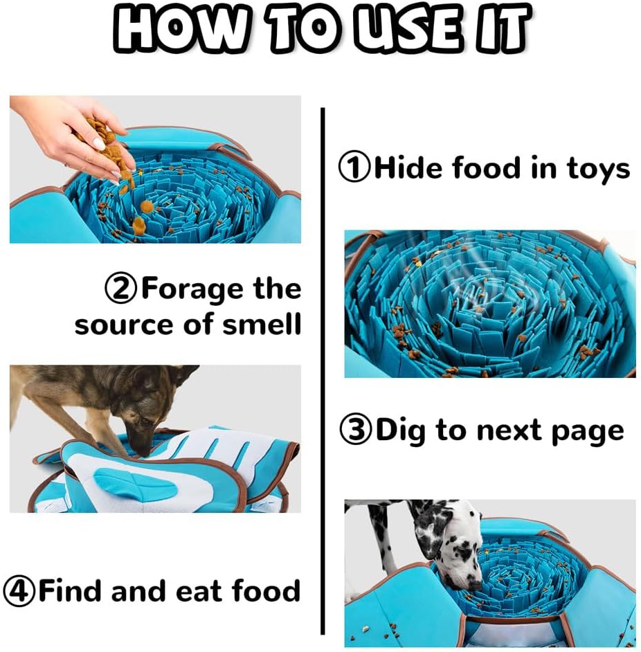 AWOOF Pet Snuffle Mat for Dogs - blue - image 3