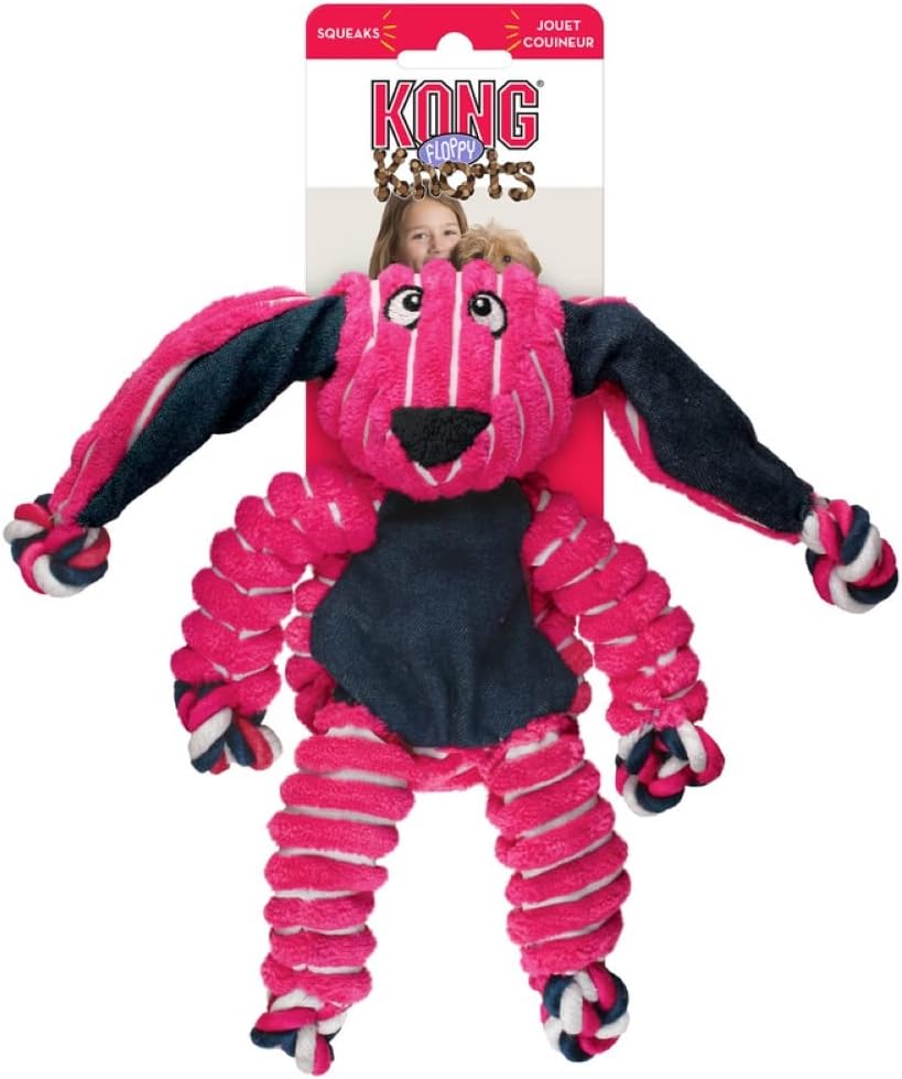 KONG Floppy Knots Rope and Plush Dog Toy - Bunny / Medium/Large - image 2