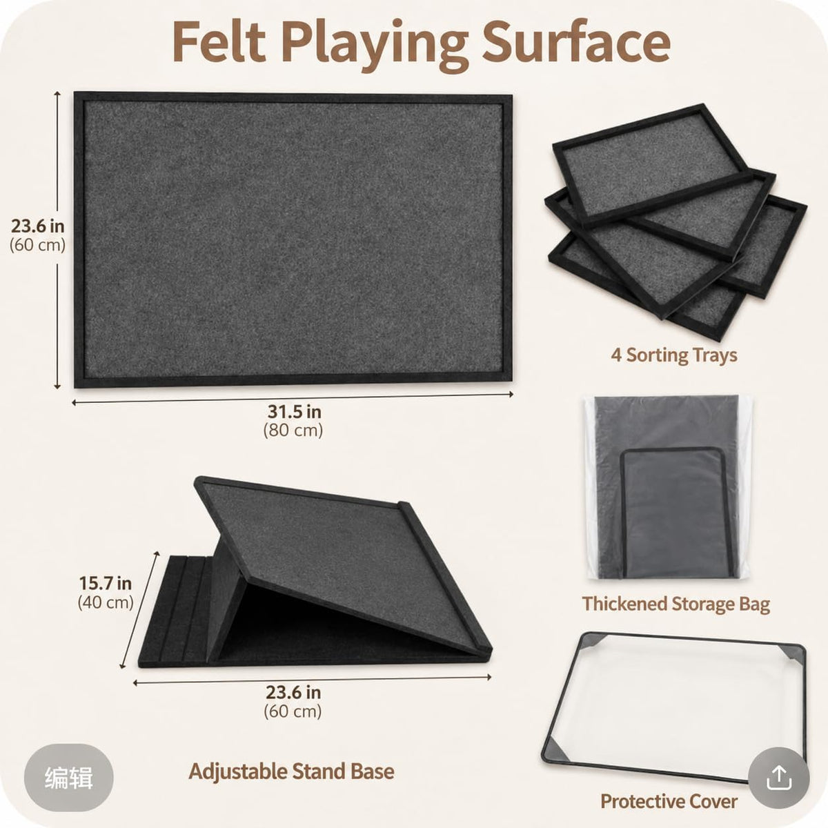 Yunihome puzzle board for 1000 pieces with 4 sorting trays and protective cover - view 35