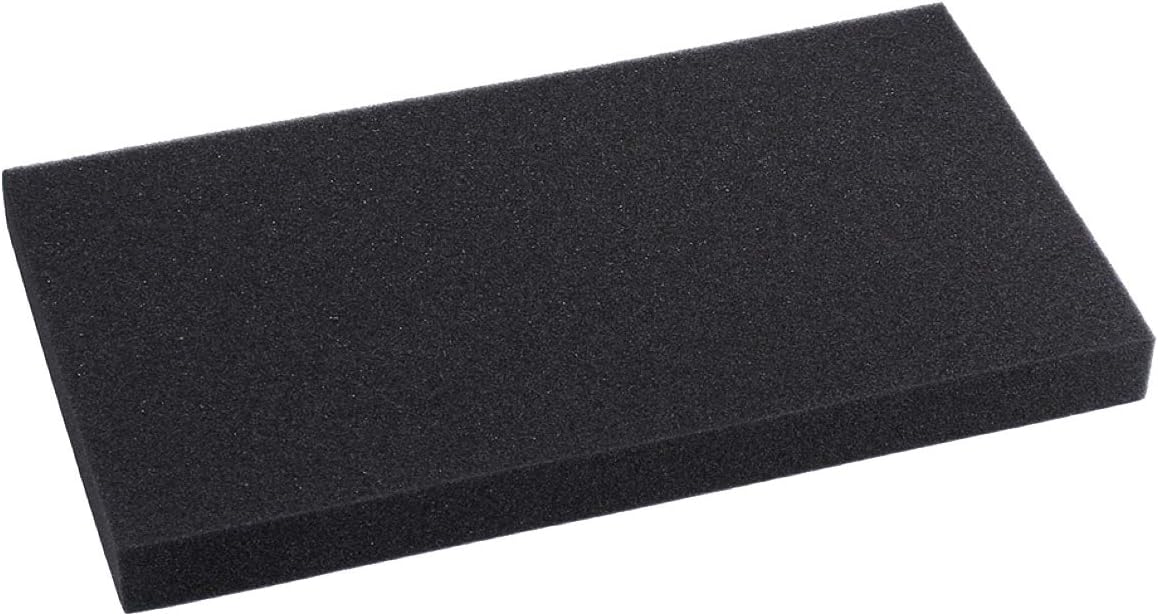 AQUANEAT Aquarium Filter Sponge Open Cell Foam Sheet Bio Sponge - 23" Lx 12.25"W x 2"H / Black