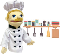16" Puppets Entriloquist Puppet - H-chef - image 4