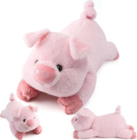gnomantic Turtle Weighted Stuffed Animals, Plush Pillow for Kids – Fun for Kids & Family - Pink Pig / Large / Pig