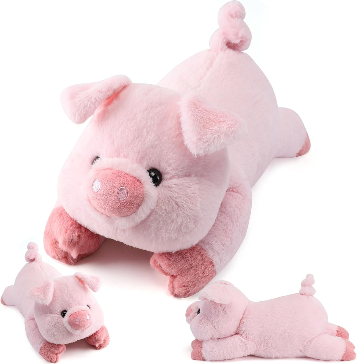 gnomantic Turtle Weighted Stuffed Animals, Plush Pillow for Kids – Fun for Kids & Family - Pink Pig / Large / Pig