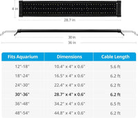 NICREW ClassicLED Plus LED Aquarium Light, 15W - 30 - 36 in - image 3