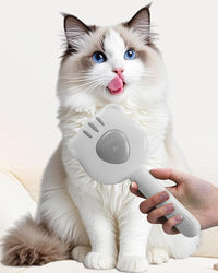 Cat Brush for Short or Long Haired Cats Dogs Rabbits, Cute Tiger Shape Dog Brushes with Release Button for Massage and Removes Loose Fur, Dog Hair Brush Pet Grooming Deshedding Comb