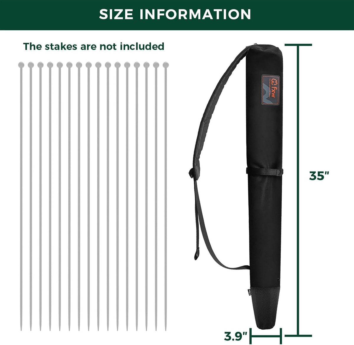 FXW Stake Bag Designed for Storing and Carrying While Camping – Essentials for Dogs - 32inch - image 2