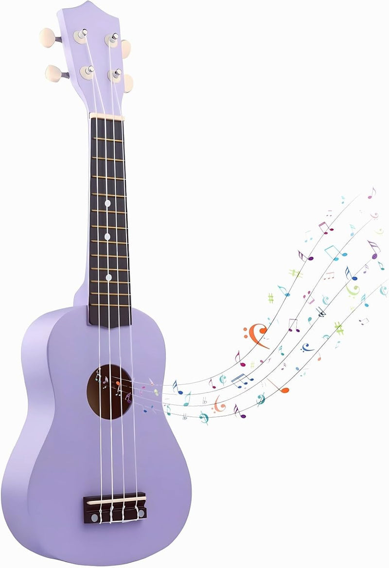 Jakeloo 21 inch pink carbon fibre acoustic guitar ukulele with 4 strings