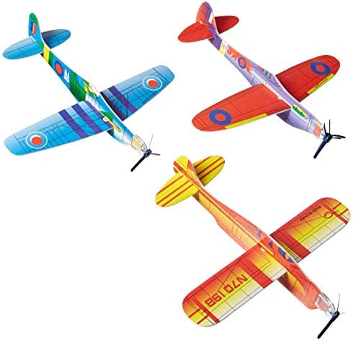 Rhode Island Novelty Foam 8 Inch Flying Glider Planes 48 Piece