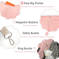 NATUYA Small Dog Cat Carrier Sling - Pink / Canvas-Adjustable Strap - image 4