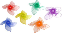 yueton 12 pack of colorful hemmed square chiffon rhythm band scarves in six colors - view 3