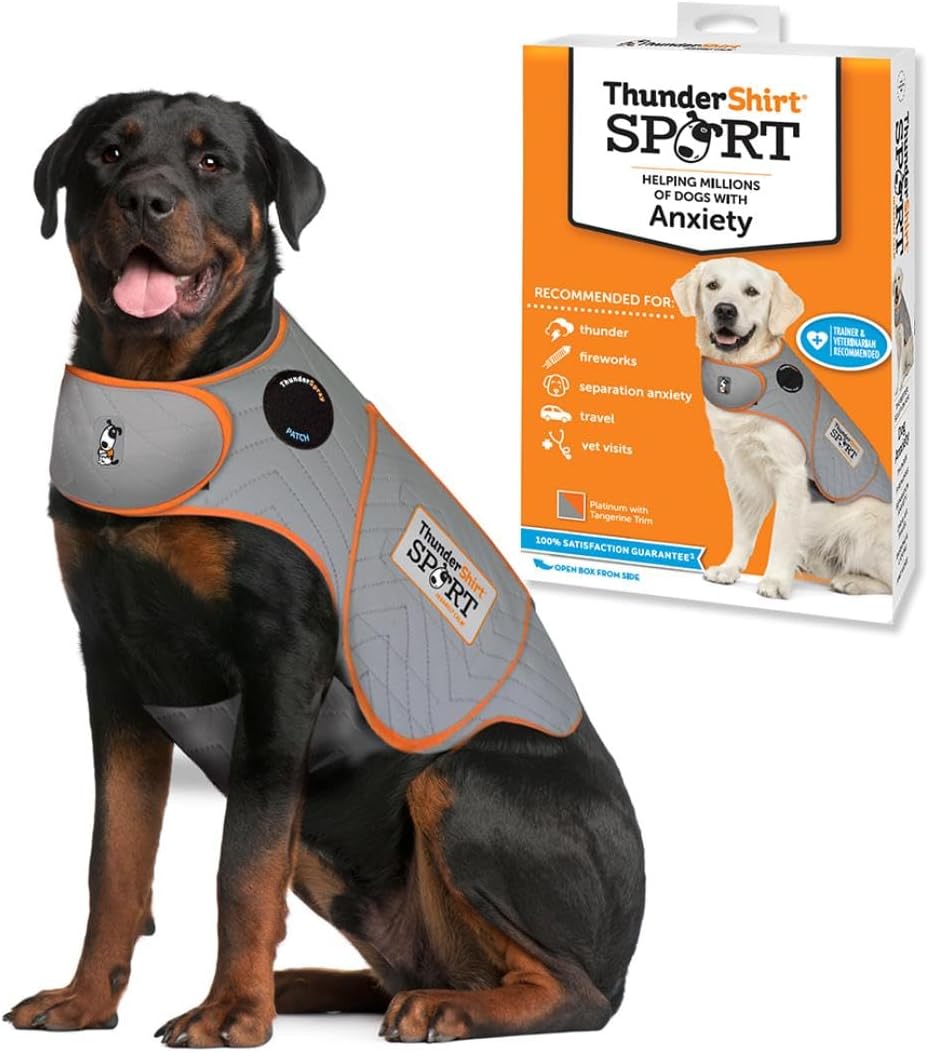 ThunderShirt for Dogs Calming Anxiety Vest, Platinum Sport - XX-Large / Platinum