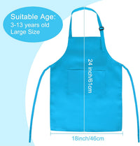 5 Pack Kids Apron Adjustable Children Apron with 2 Pockets Children - Blue / 10 - image 2