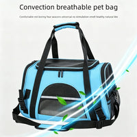Cat Carrier Bag, Airline Approved Soft Carrier for Cats & Small Dogs – Essentials for Cats - Blue - image 3