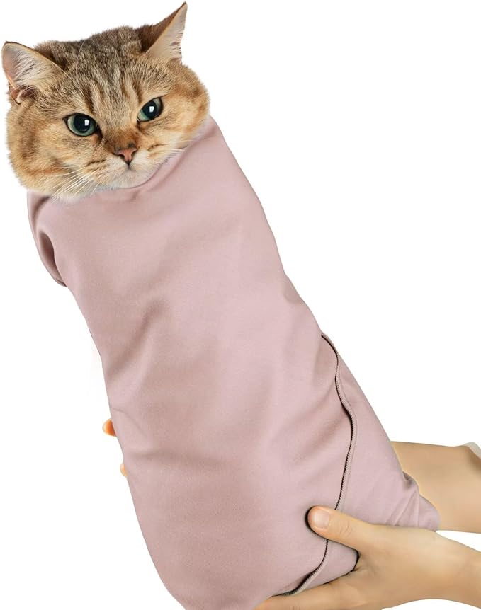 Paw Legend 35.4" Cat Wrap for Grooming Cat Wrap for Cutting Nails Cat Restraint for Nail Clipping Self Adhesive Blanket Restraint Cloth for Cats Within 22lbs