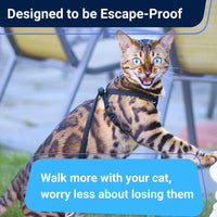 Houdini Escape Proof Cat Harness and Leash – Essentials for Cats - Vegan Leather / XL - image 3