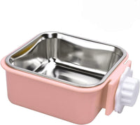 Pet Hanging Bowl for Crates - Pink