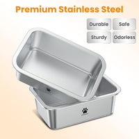 URPOWER 2 Pack 1.25 Gallon Large Dog Water Bowl Stainless Steel Dog - 0.85 Gallon - image 4
