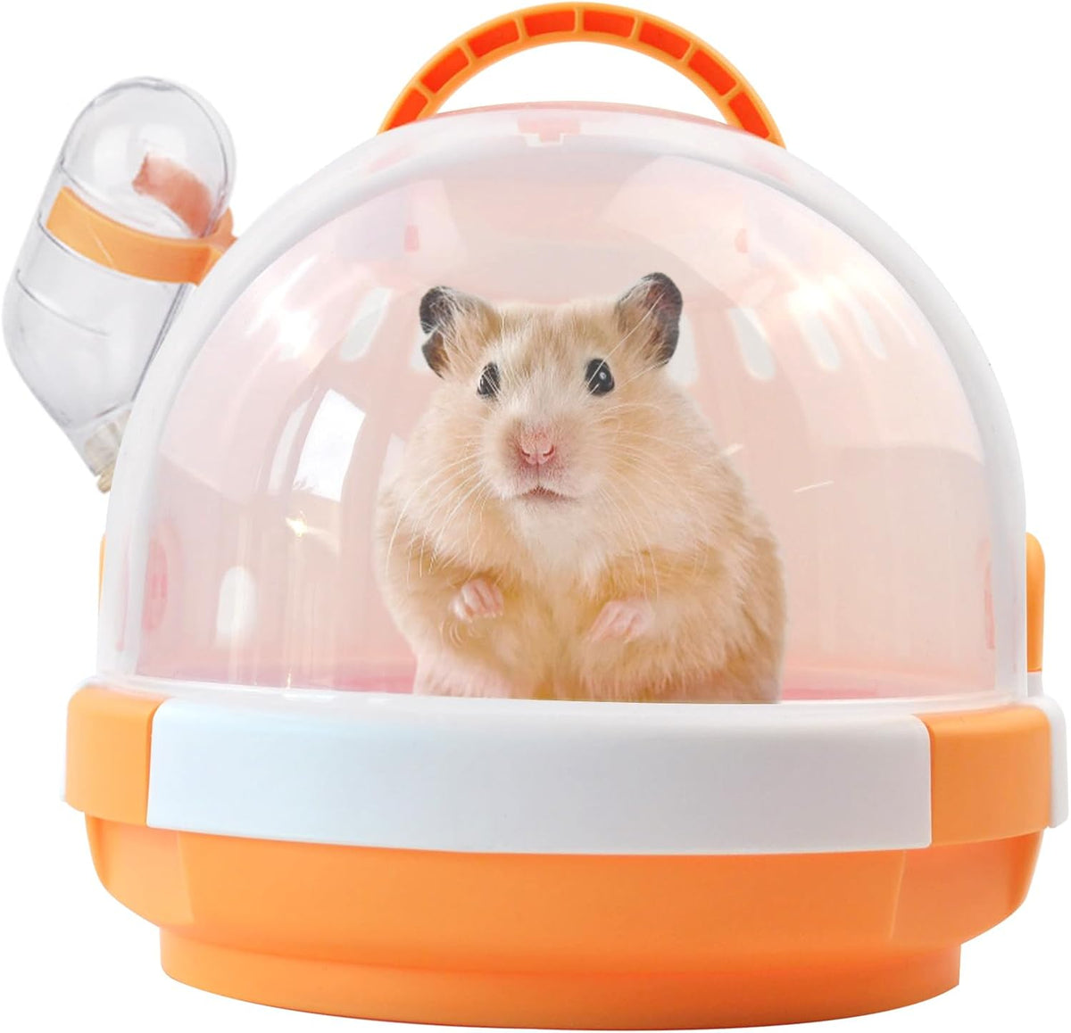 Hamster Carrier Cage Portable Cages Small Animals Carry Travel Case - 【Orange】