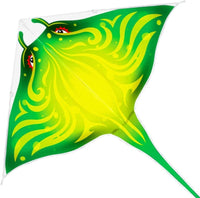 Devil Fish manta ray beach kite for kids in blue ripstop nylon with kite string