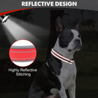Joytale Reflective Dog Collar for Large Dogs with Wide Padding - Red / M - image 4