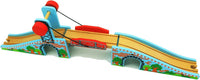 Motorized Train for Kids, Remote Control Locomotive Train Toy for Wooden Tracks, Battery Powered - Train Bridge - image 4